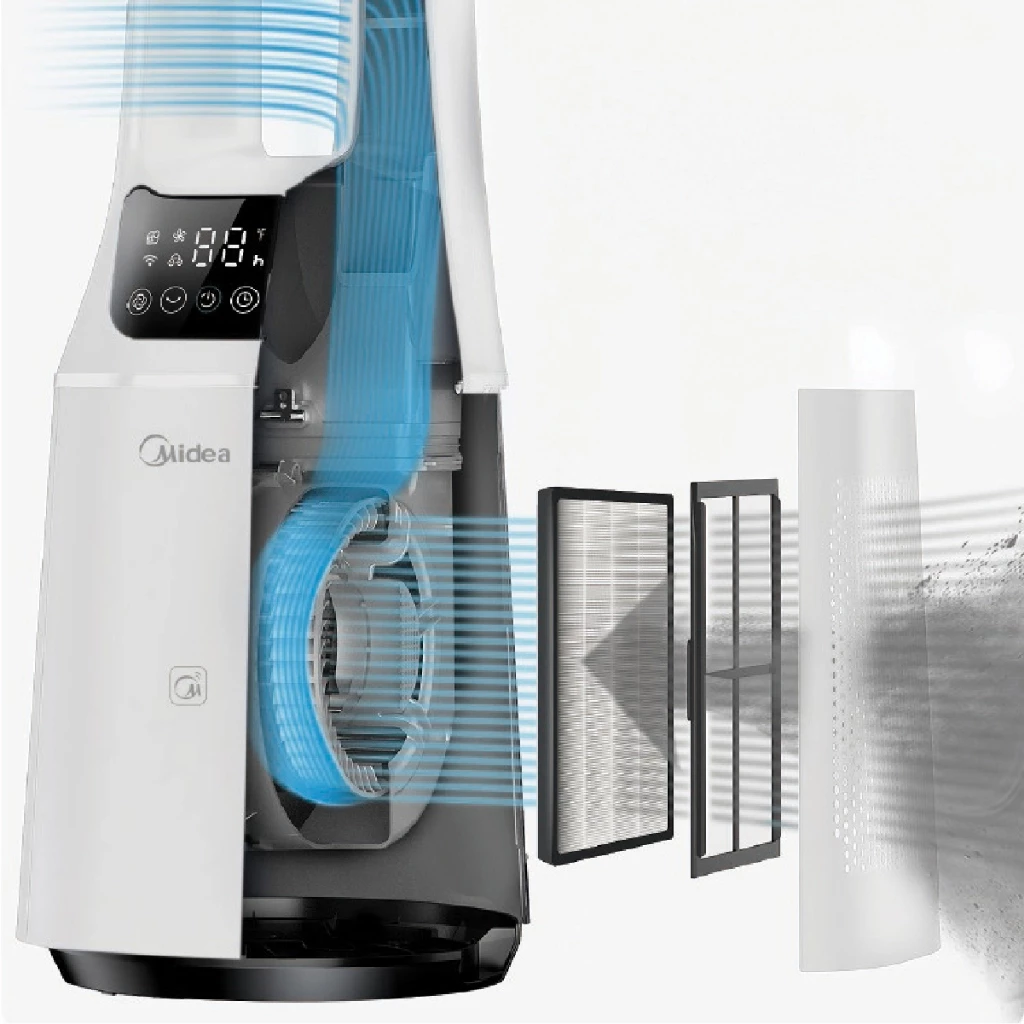 Midea พัดลมไร้ใบพัด Air multiplier รุ่น AMS150-PBW Arctic White