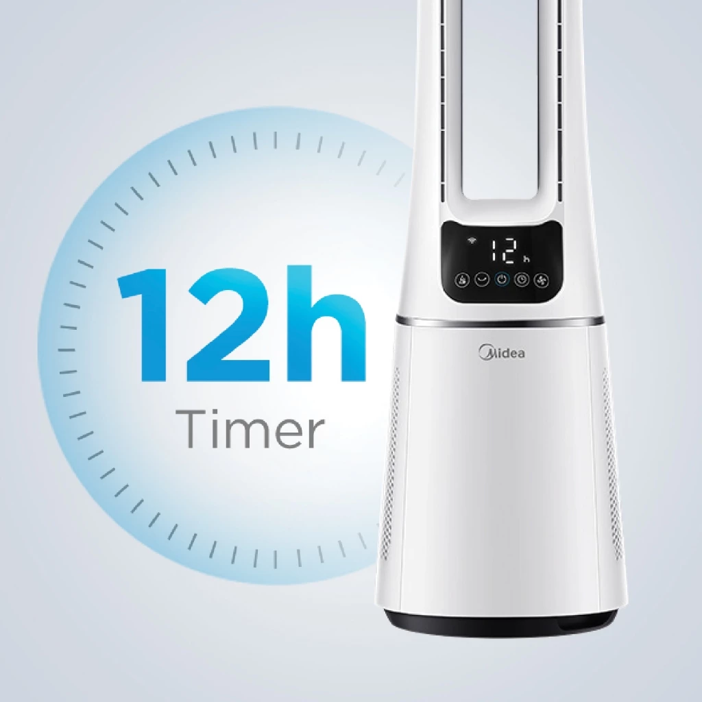 Midea พัดลมไร้ใบพัด Air multiplier รุ่น AMS150-PBW Arctic White