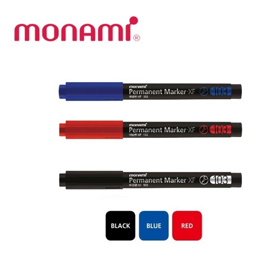 ปากกาเขียนซีดี โมนามิ Monami Permanent Marker XF 103 ขนาดเส้น 0.5 มม.