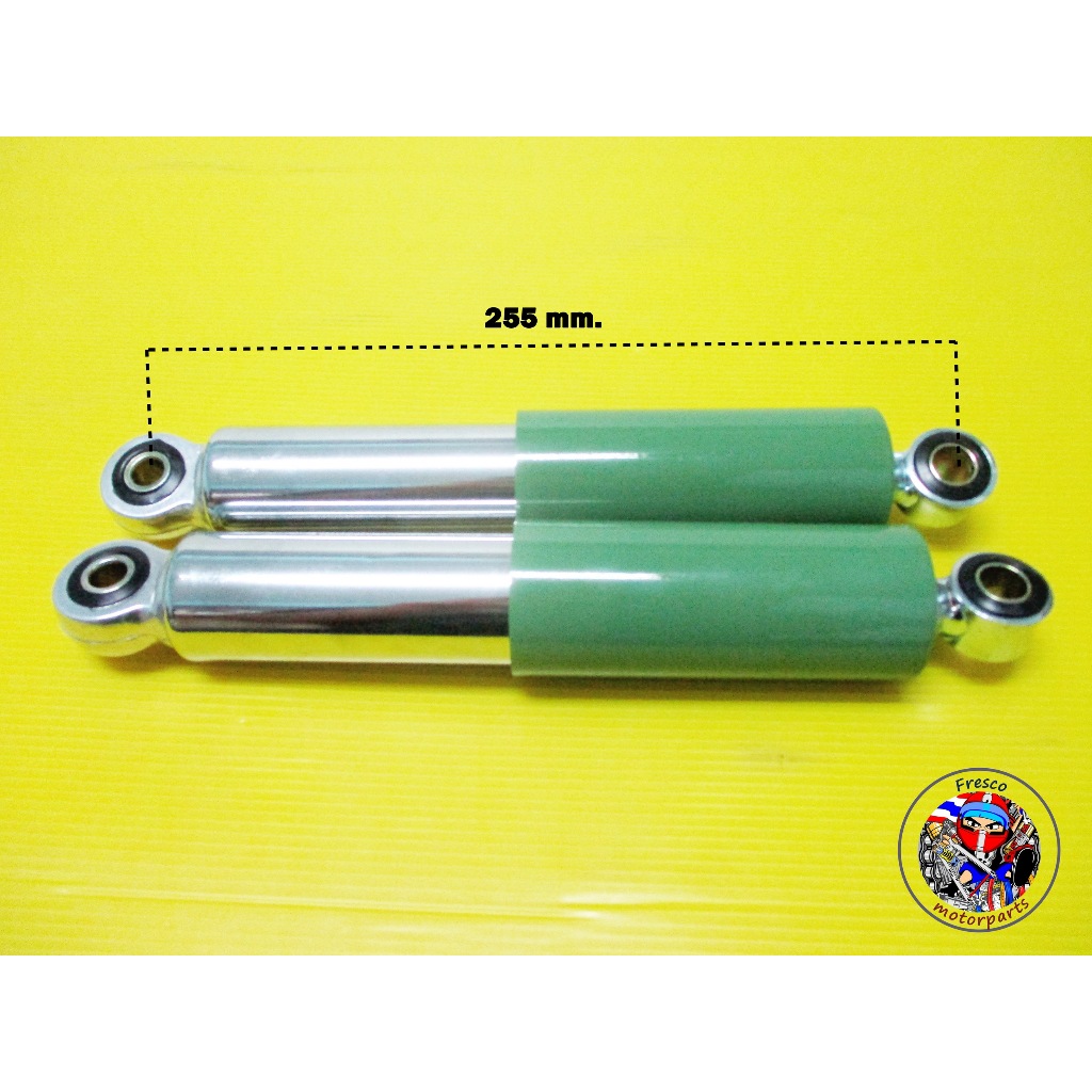 thumbnail interactive-video image 1 of NOS Green Rear Shock Absorbers For Honda C100, CA100, C50, C65, C70 & More – Classic Cushion 1 of 3
