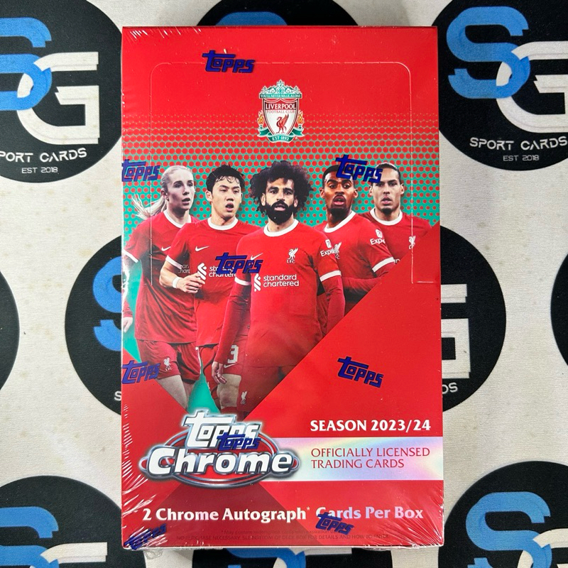 2023-24 Topps Chrome Liverpool Soccer Box กล่องสุ่ม ลายเซ็น 2 ใบต่อ ...