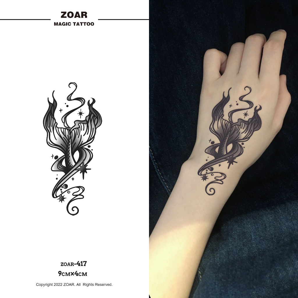 ZOAR พร้อมส่ง A36 Magic tattoo ชุดผีเสื้อ สติ๊กเกอร์รอยสักสมุนไพร กัน