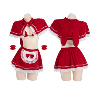 โปรโมชั่น Flash Sale : [ซื้อครบ 30.- ลดค่าส่ง 80.-] ชุดเซ็กซี่แนวชุดคอสเพลย์สาวใช้ พร้อมบริการนายจ้าง เนื้อผ้ายืดใส่นุ่มสบาย มาเป็นเซ็ท