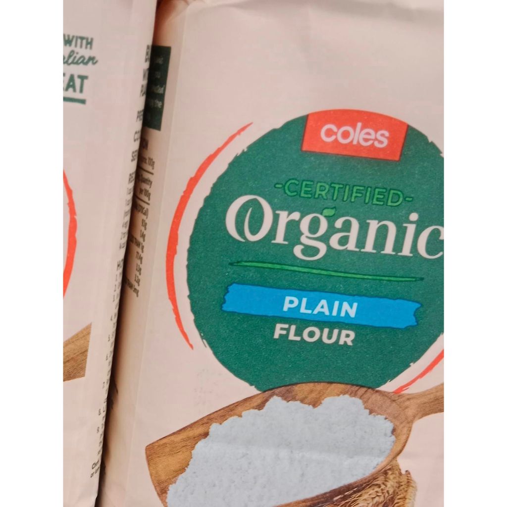 COLES 100 Organic Plain Flour 1kg AUSTRALIAN IMPORT Shopee Thailand