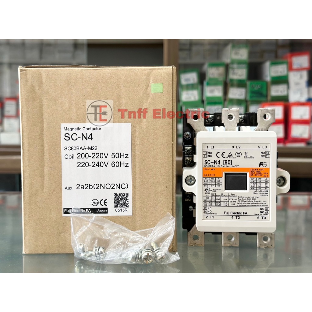Fuji Electric SC-N4 (คอยล์ 220VAC) แมกเนติก คอนแทคเตอร์ (2NO + 2NC ...
