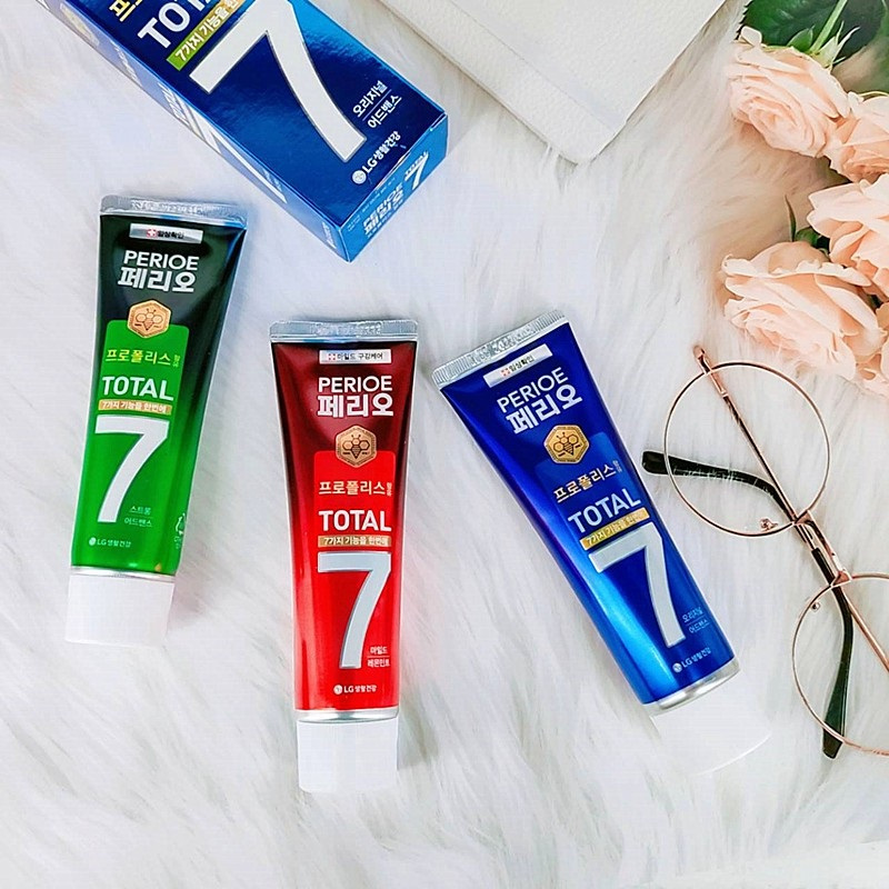 LG Perioe Total 7 Toothpaste 120 g [ ยาสีฟันเกาหลี ช่วยดูแลสุขภาพช่อง ...