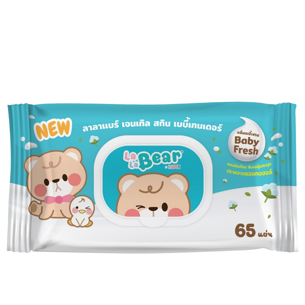 KUMA - Lala Bear Gentle Skin Baby Tander 65 Sheets Baby Fresh (200 g ...