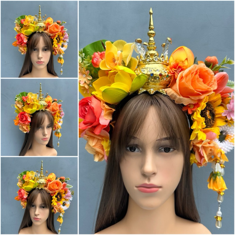 ชฎา ชฎาดอกไม้ เครื่องหัวไทย | Shopee Thailand