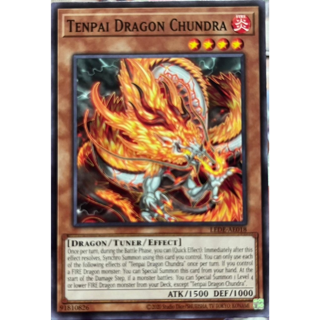 Yugioh Asia-Eng [LEDE-AE018] Tenpai Dragon Chundra (Common) การ์ดยูกิ ...