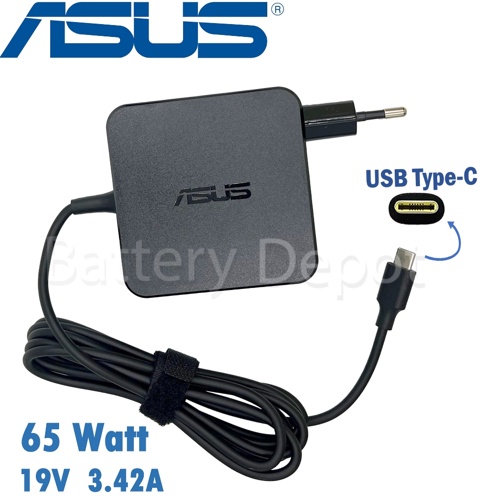 Asus Adapter ของแท้ Asus 20V/3.25A 65W หัว Jack USB Type-C สายชาร์จ เอ ...