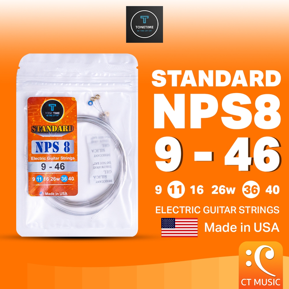 ToneTime Standard NPS8 09-46 Electric Guitar String สายกีตาร์ไฟฟ้า NPS ...
