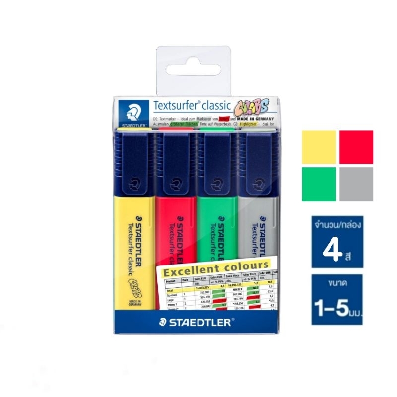 Staedtler ชุดปากกาเน้นข้อความ โทนนีออน (364 A WP8), พาสเทล (364 CWP6 ...