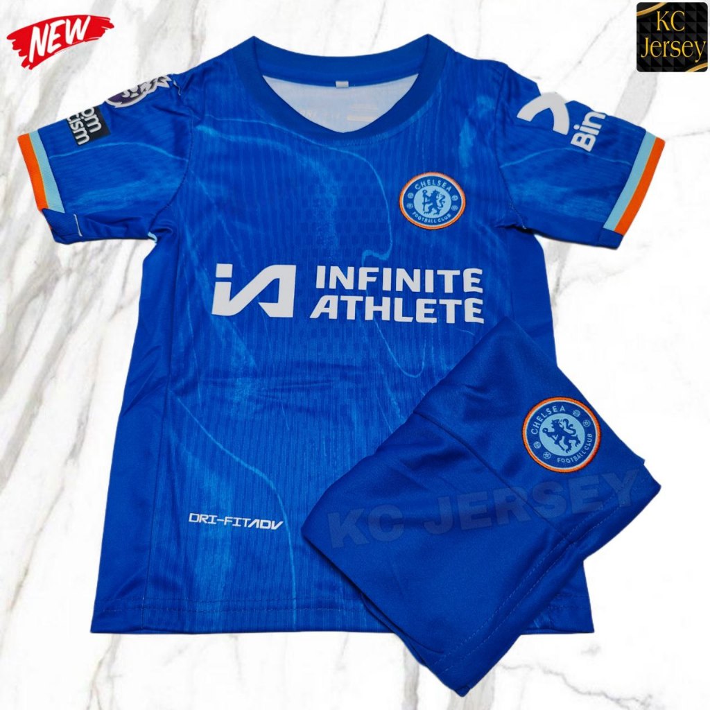 ชุดกีฬาเด็ก เชลซี CHELS รุ่นใหม่ล่าสุด ปี 2025 (ครบชุดเสื้อพร้อมกางเกง ...