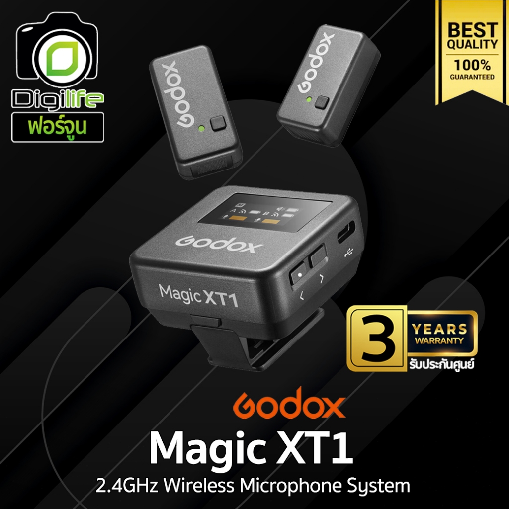 GODOX Magic XT1 Microphone Cravate Sans Fil 2 TX + RX - Mini Micro 200m Écran Tactile