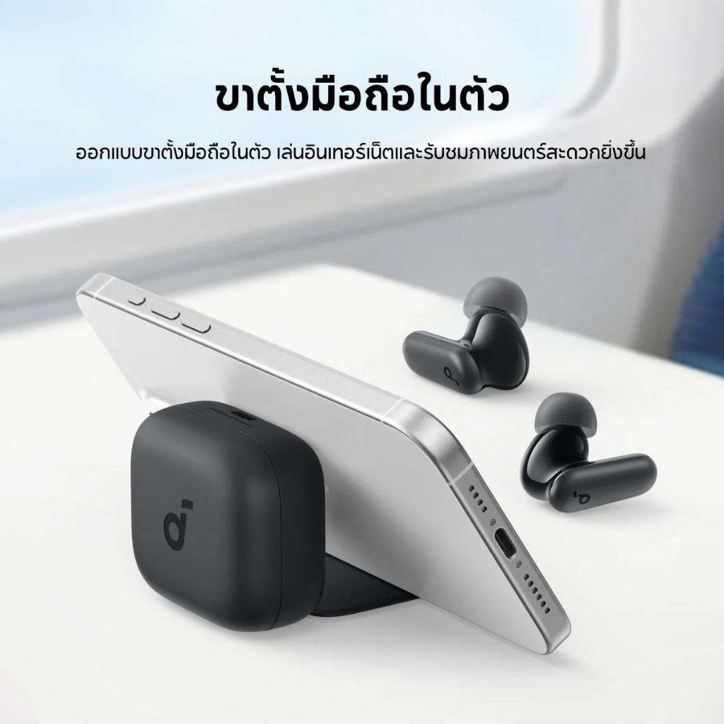 Soundcore R50i NC หูฟังบลูทูธ สายหูฟังไร ตัดเสียงรบกวน ANC กันน้ำระดับ IP54 45 ชม ไมค์ 4 ตัว อัลกอริธึม Al