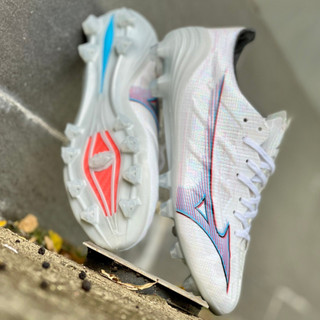 รองเท้า สตั๊ด ฟุตบอล มิซูโน่ อัลฟ่า Mizuno Alpha รุ่นท็อป แถม ถุงผ้า ดันทรง กล่อง ถ่ายจากสินค้าจริง