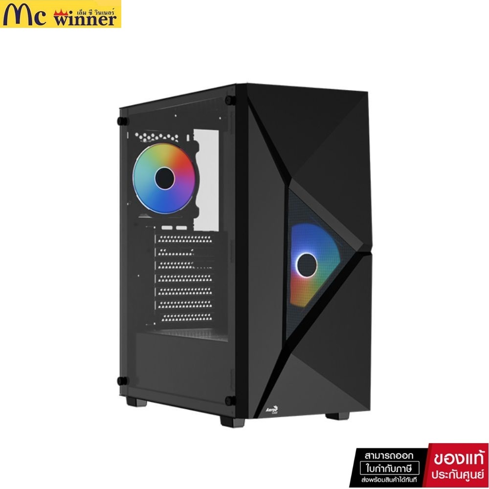 เคสคอมพิวเตอร์มีพัดลม AeroCool Player G-V1 FRGB 2FAN Black (Player-G-BK ...