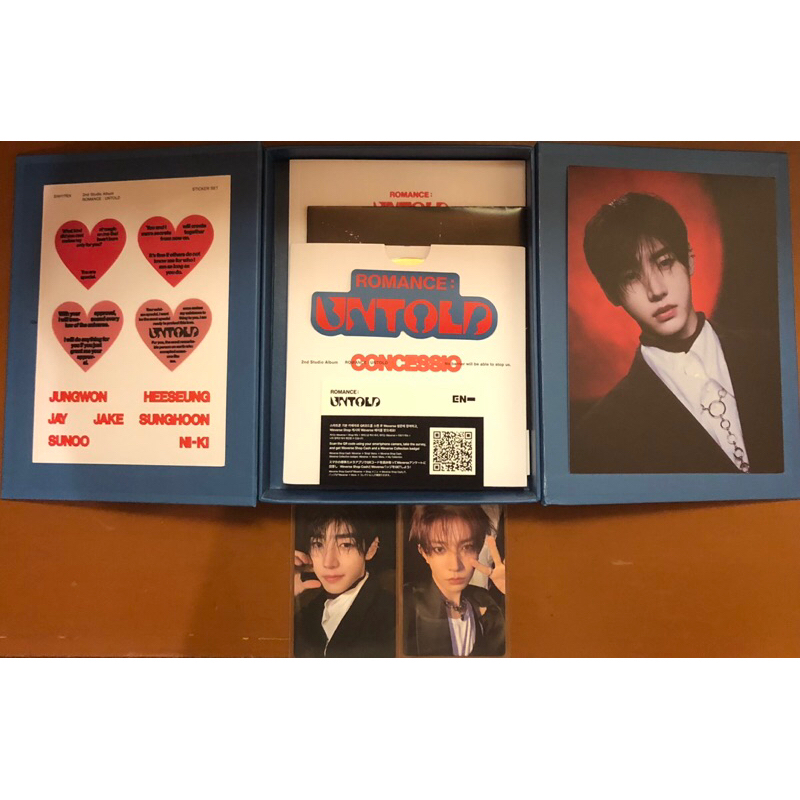 ENHYPEN ROMANCE : UNTOLD 2nd Full Album ENGENE Ver./ CD Book 2Card 2Photo GIFT e