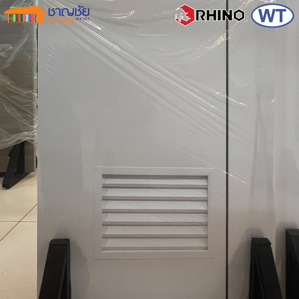 ประตู uPVC WT Polytech RHINO รุ่น RHD-002 ขนาด 70x200 สีขาว เกล็ดล่าง ...
