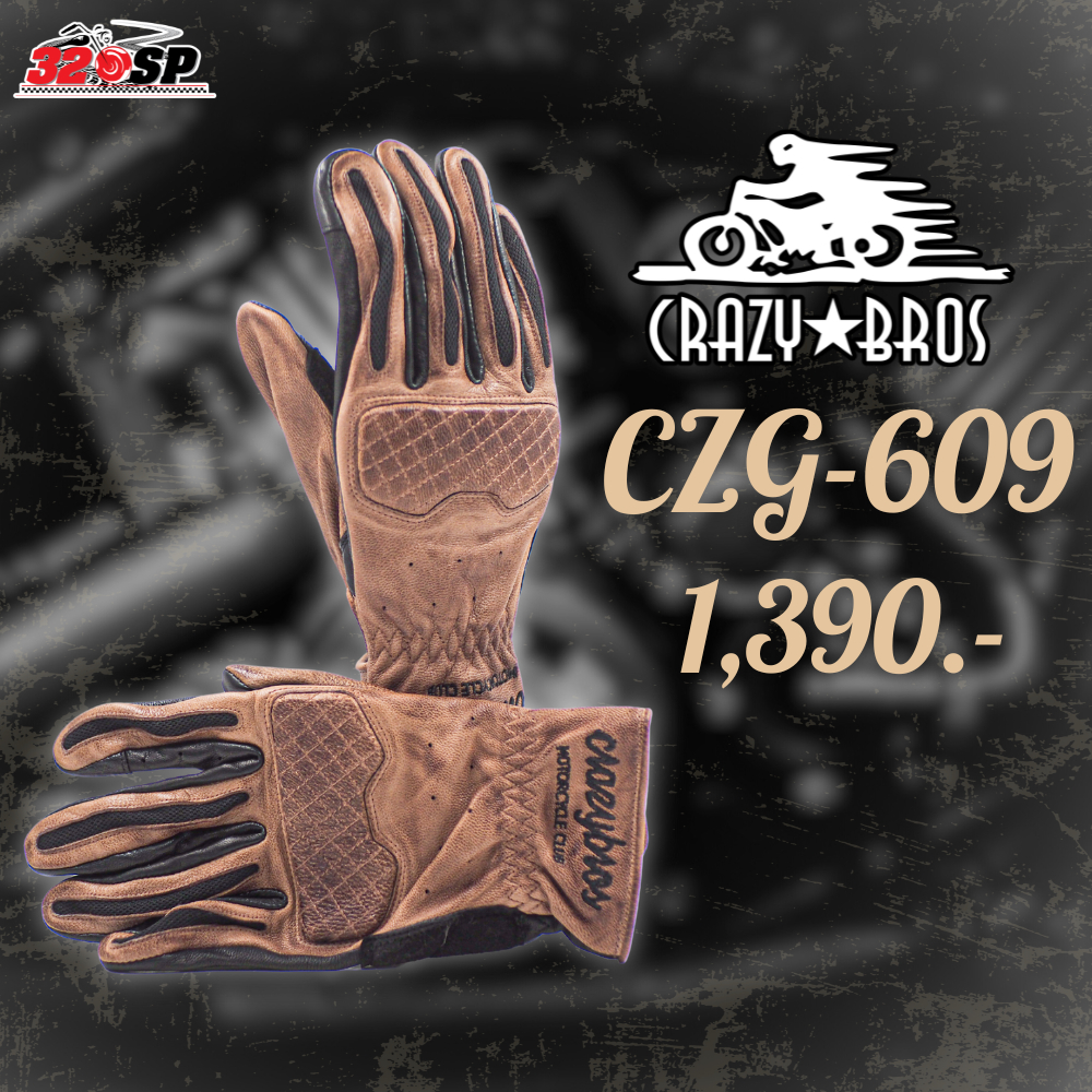 ถุงมือหนังขับขี่มอเตอร์ไซค์ CRAZY BROS CZ-609 ส่งไว!! 320SP | Shopee ...