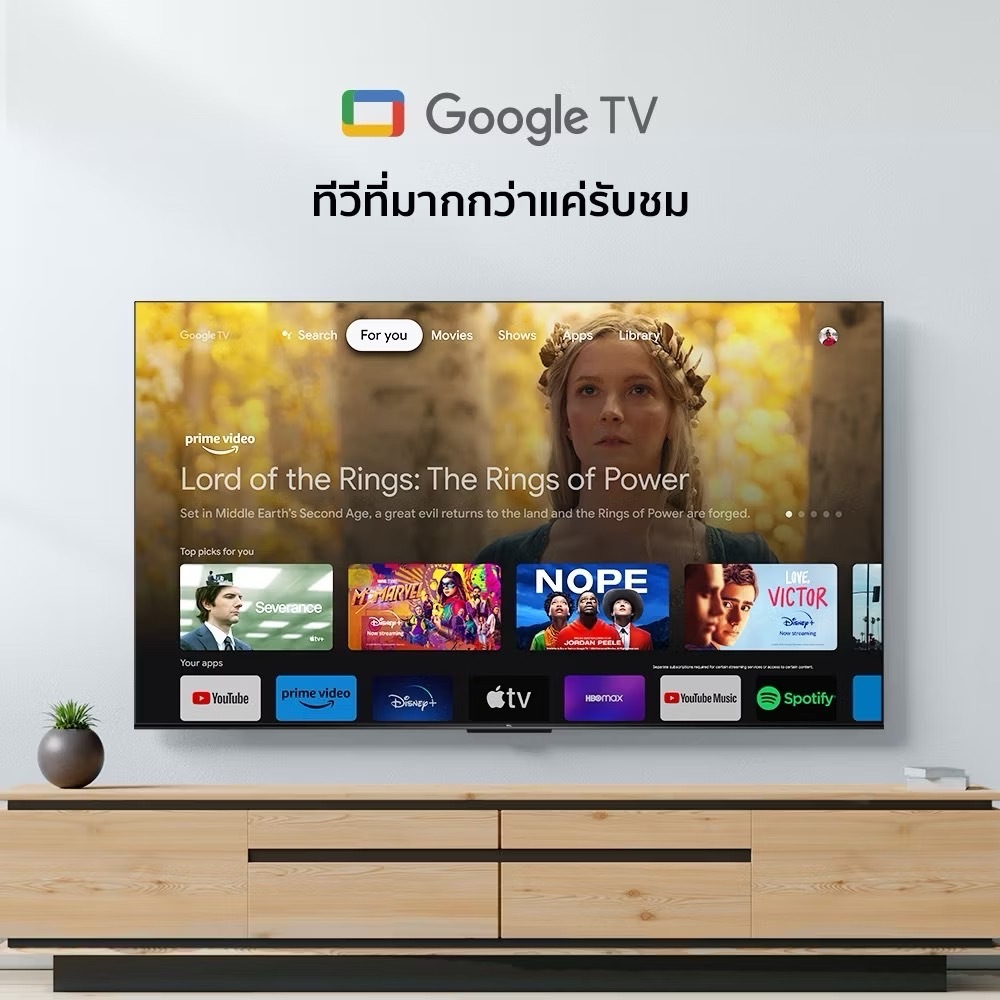 TV TCL 55นิ้ว LED 4K UHD Google TV รองรับ WiFi รุ่น 55V6B | Shopee