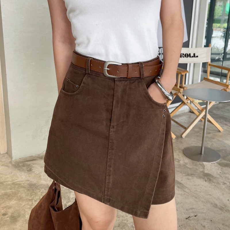 Knockknock HIDDEN DENIM SKIRT Shopee 