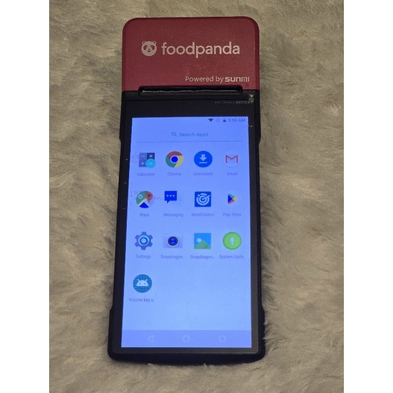 Tablet Food Panda เครื่องรับออเดอร์ รุ่น Sunmi v2 Pro ใช้งานได้ 