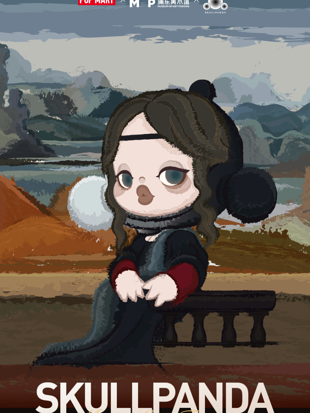 Skullpanda Mona Lisa Figure