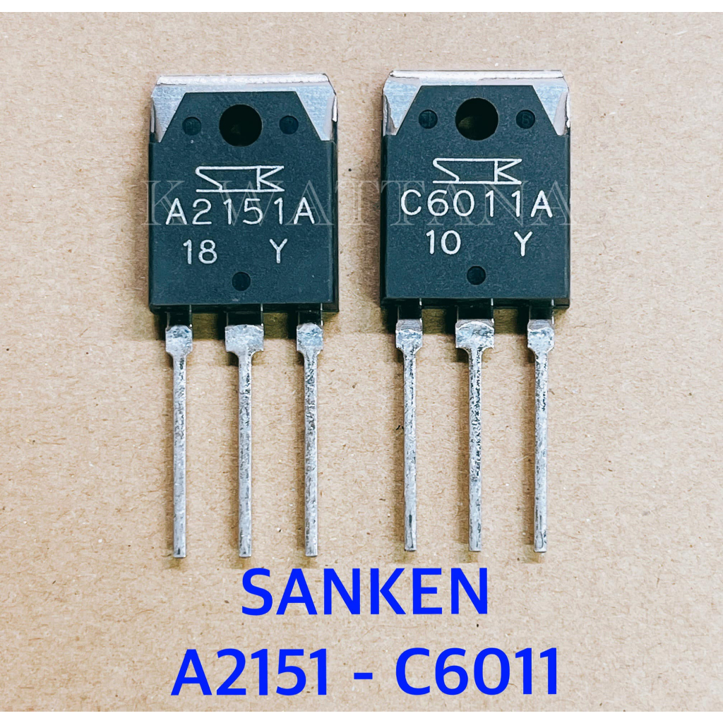 (จำนวน 1คู่) Transitor , ทรานซิเตอร์ ยี่ห้อ SANKEN ของแท้ เบอร์ A2151 ...