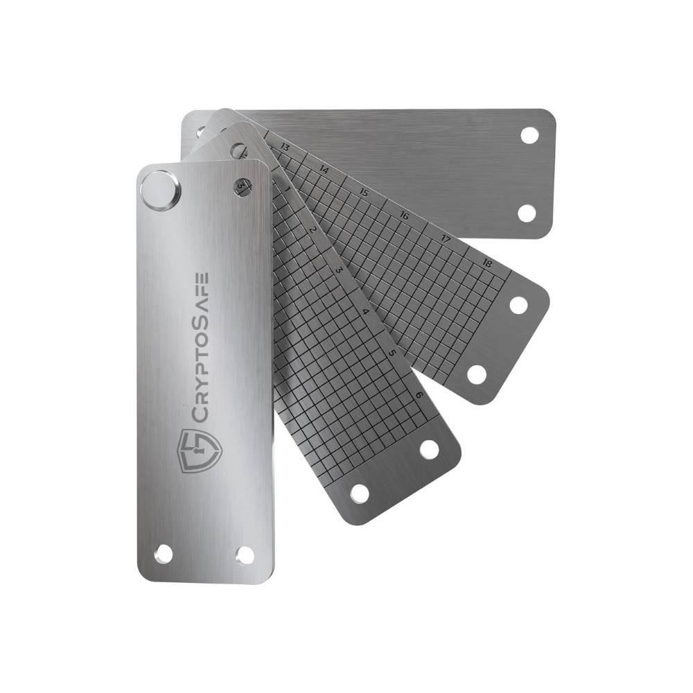CryptoSafe Bank แผ่นเหล็กเก็บ Seed Phrase Stainless Steel Wallet ...