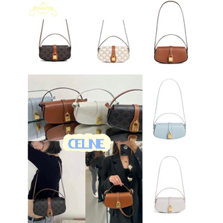 แบรนด์ใหม่ 100% ของแท้ CELINE TABOU Triomphe MINI กระเป๋าใต้วงแขนกระเป๋าสะพาย