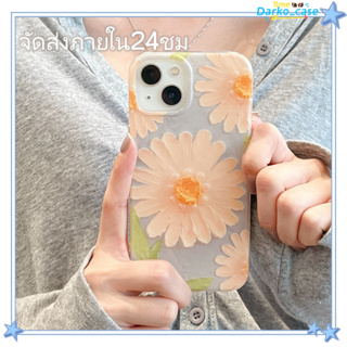 🎈จัดส่งภายใน24ชม🎈เคส for iPhone 11 14 Pro Max Case for iPhone 12 13 ป้องกันการตก การป้องกัน ภาพวาดสีน้ำมันรูปดอกไม้ แฟชั