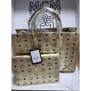 new mcm แท้💯% มิวนิค Visetos Tote size.M