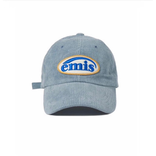 🔘ติดจองทั้ง 2 ใบ /ALL RESERVED🔘 EMIS CORDUROY WAPPEN BALL CAP-ASH BLUE ใช้โค้ดลด20-25% ได้