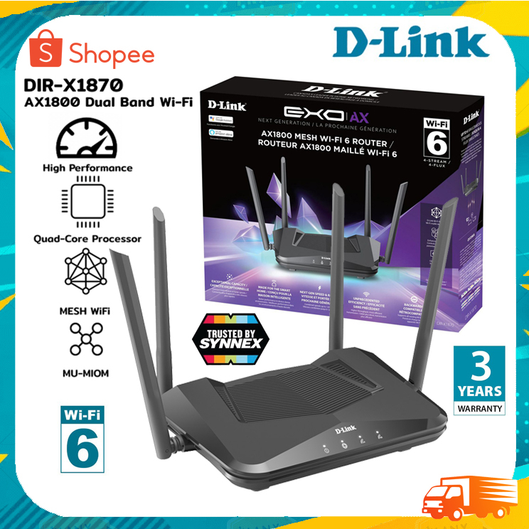 router-เราเตอร์-d-link-smart-ax1800-wi-fi-6-router-dir-x1870