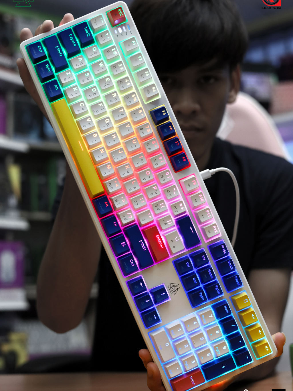 EGA KEYBOARD TYPE CMK3 แมคคานิคอลคีย์บอร์ด ถอดสวิตซ์ได้ มีสาย | Shopee ...