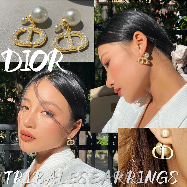 ดิออร์-ต่างหู-dior-classic-มุก-ซีดี-โซ่-เพชร-น่ารักมากค่ะ