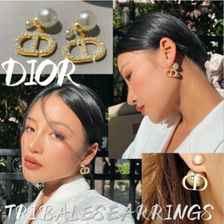 ดิออร์ ต่างหู Dior classic/มุก/ซีดี/โซ่/เพชร/น่ารักมากค่ะ