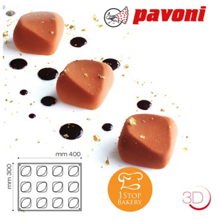 Pavoni PX4306S Professional Mould 40x30 NR.12 Deco Mignon / พิมพ์ซิลิโคน