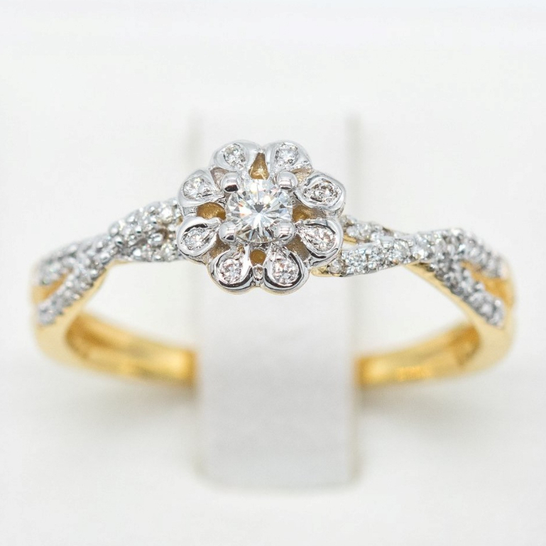 แหวนดอกไม้-ก้านไขว้กันสวย-หวาน-แหวนเพชร-แหวนทองเพชรแท้-ทองแท้-37-5-9k-me558