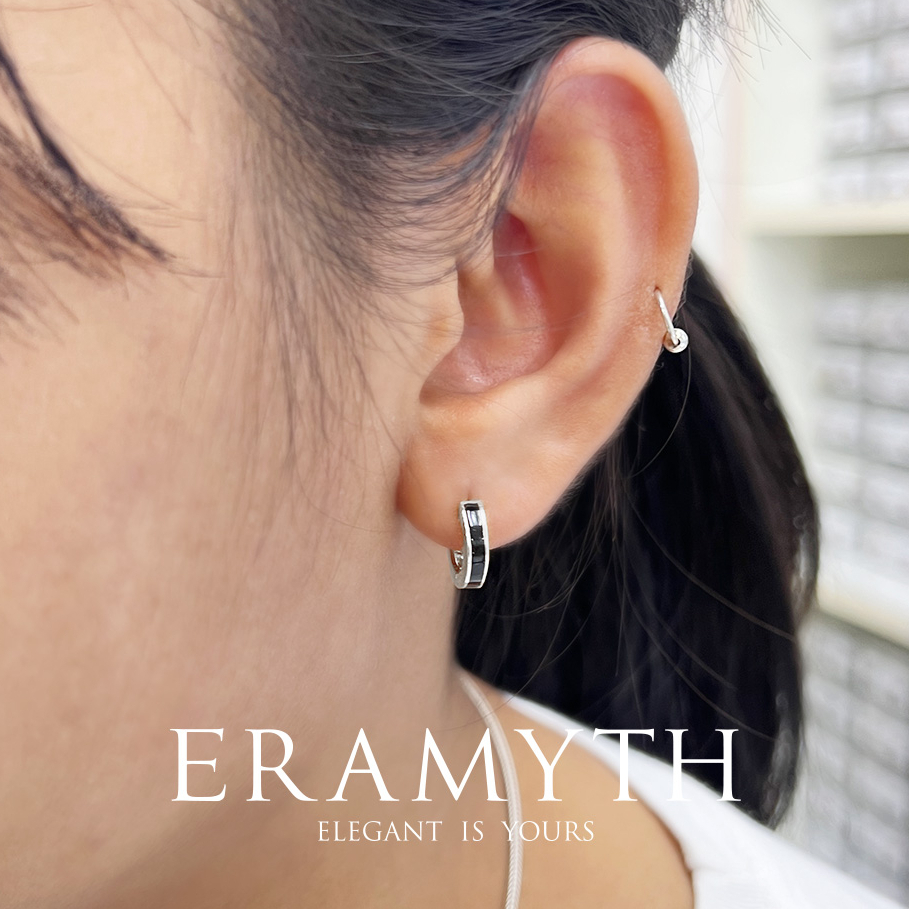 eramyth-jewelry-ต่างหูห่วง-ดีไซน์ลงสี-enamel-ดำ-เงินแท้-92-5-13mm-em-0061-rb-13-สินค้ามาตรฐานส่งออก