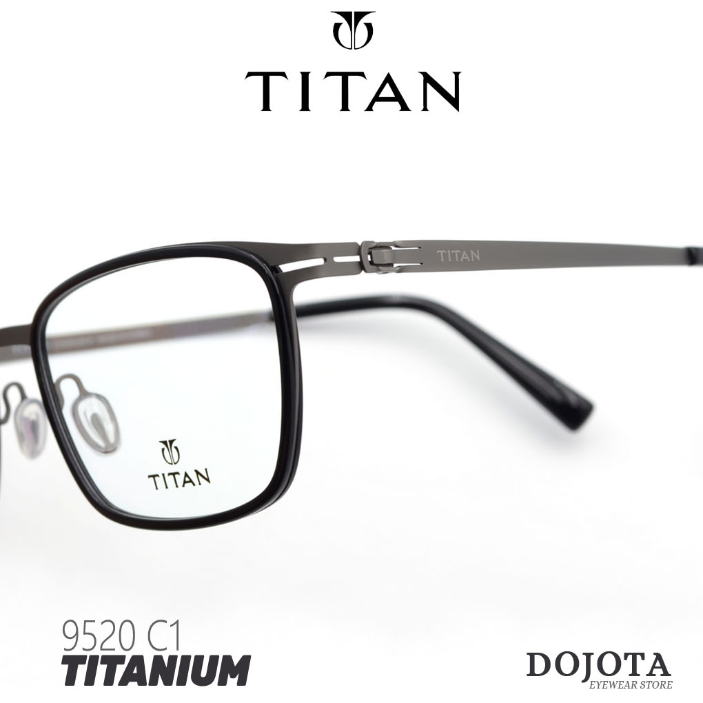 กรอบแว่นตาไทเทเนี่ยม-titan-รุ่น-9520-ทรงเหลี่ยมใหญ่-น้ำหนักเบา-made-in-korea