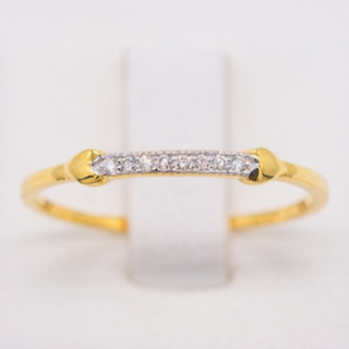 แหวนแถวหัวใจเล็กๆ น่ารัก แหวนเพชร แหวนทองเพชรแท้ ทองแท้ 37.5% (9K) ME643