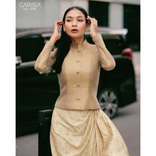 เสื้อไทยจิตรลดา งานผ้าไหมชนิดพิเศษ เนื้อดีมากของร้าน Carisa เรียบร้อยเป็นทางการ ทรงสวยมาก  เฉพาะเสื้อนะคะ [5764]