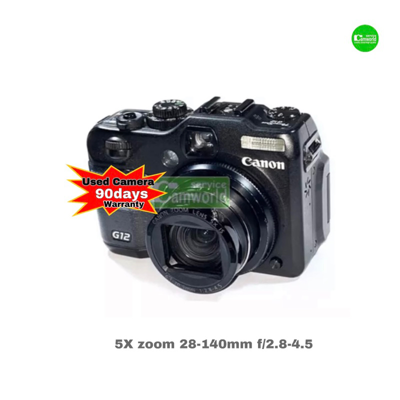 canon-powershot-g12-camera-10mp-5x-lens-f2-8-macro-1cm-กล้องดิจิตอลคอมแพค-โปร-hd-video-used-มือสองคุณภาพดีประกันสูง