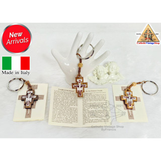 พวงกุญแจ keychain ไม้กางเขนฟรานซิส พระเยซู อิตาลี คาทอลิก ศาสนาคริสต์ Cross Catholic ITALY Crocefisso di San Damiano