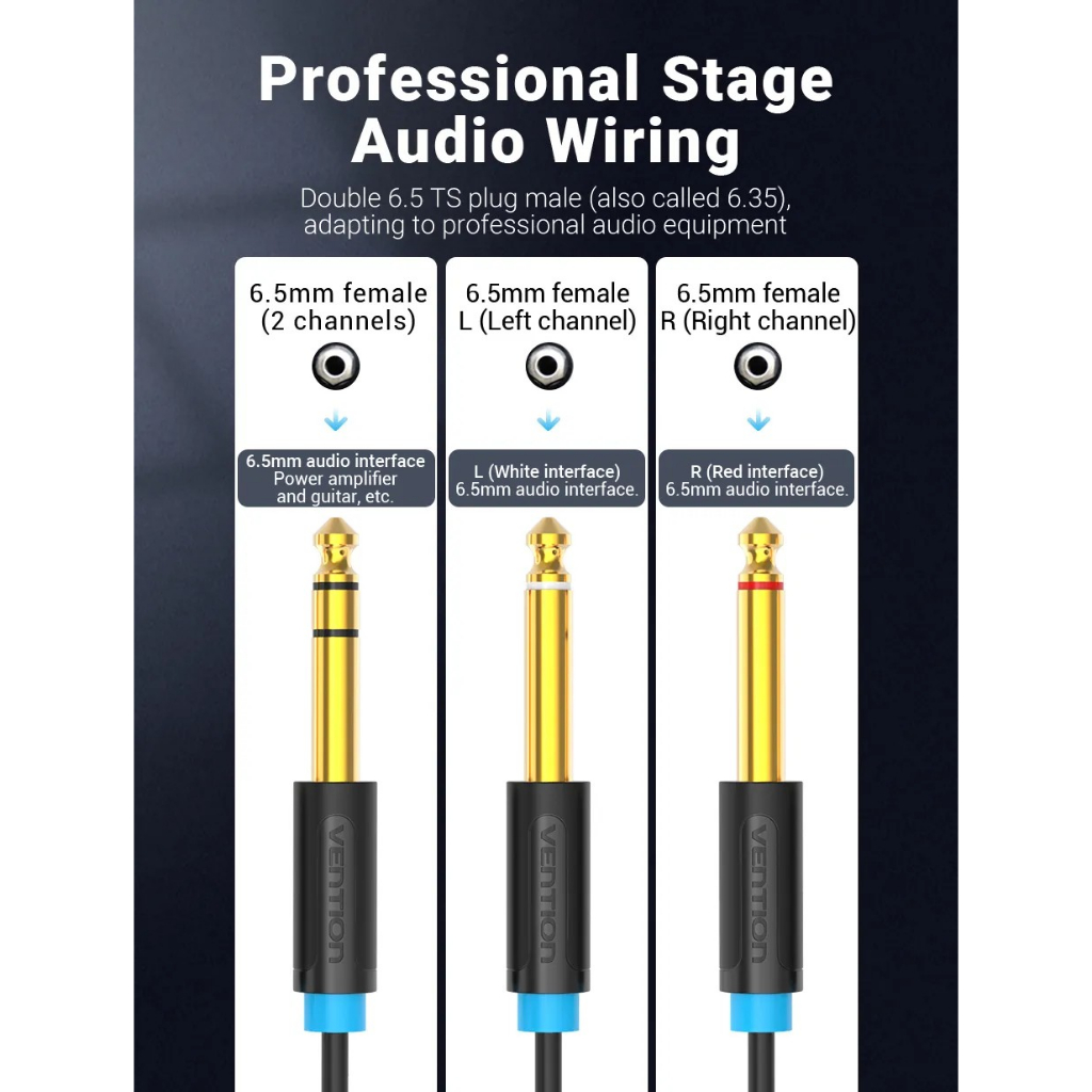 สายแปลง-6-5mm-tsr-to-6-35mm-dual-2หัว-for-mixer-amplifier-ยาว-5-เมตร-batbj-vention-ออกใบกำกับภาษีได้