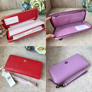 🎀(สด-ผ่อน) กระเป๋าสตางค์ สีแดง ม่วง C7184 CONTINENTAL WALLET