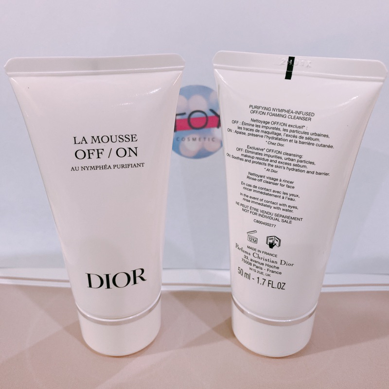 โฟมล้างหน้า DIOR LA MOUSSE OFF/ON FOAMING CLEANSER 50 ml Shopee Thailand