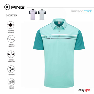 PING MORTEN  POLO  PING MENS POLO  เสื้อกีฬากอล์ฟผู้ชาย